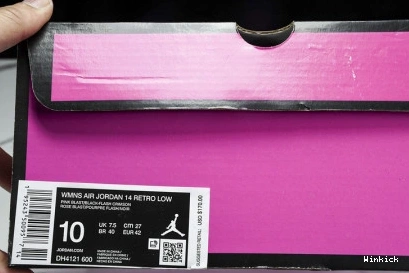 DH4121-600 JORDAN RETRO (W) PINK SHOCKING LOW 14 0919